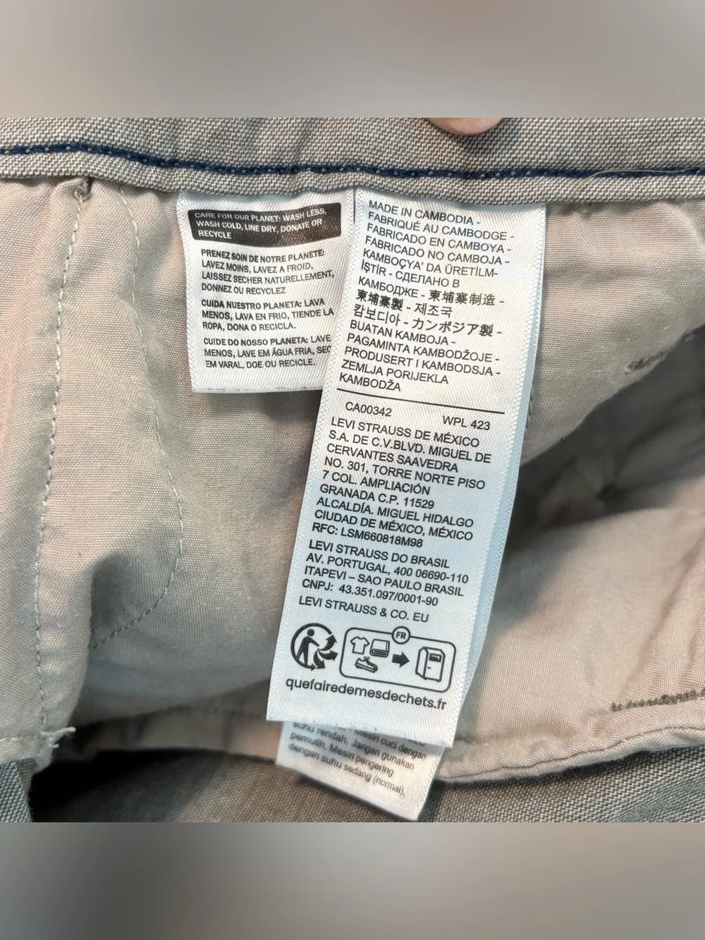 EUC Levi's XX Chino Standard Taper Pants, Men Sz 32x34, Heather Light Olive Gray